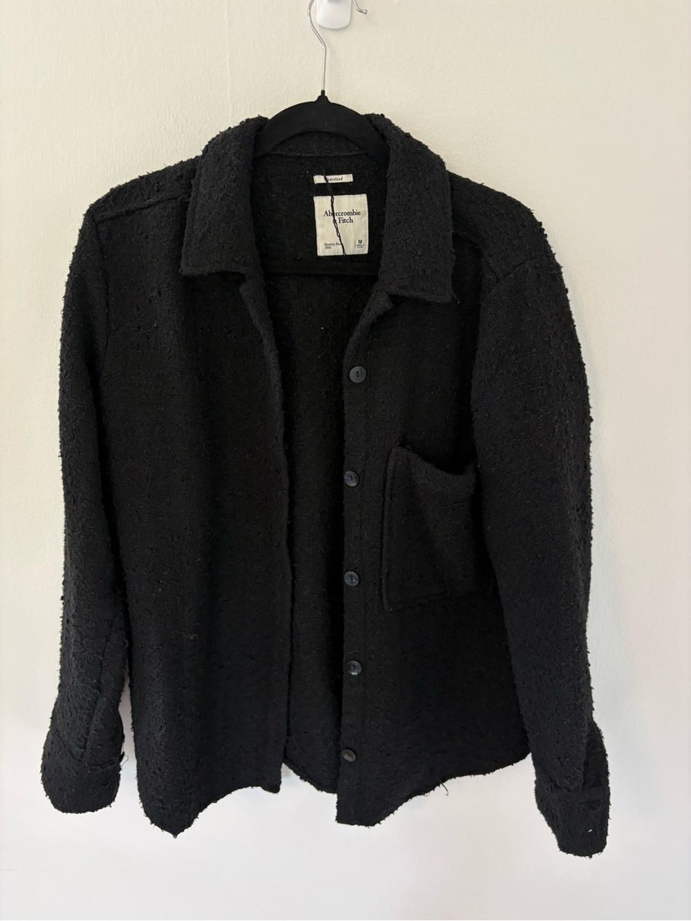 Abercrombie oversized shirt tweed jacket size medium